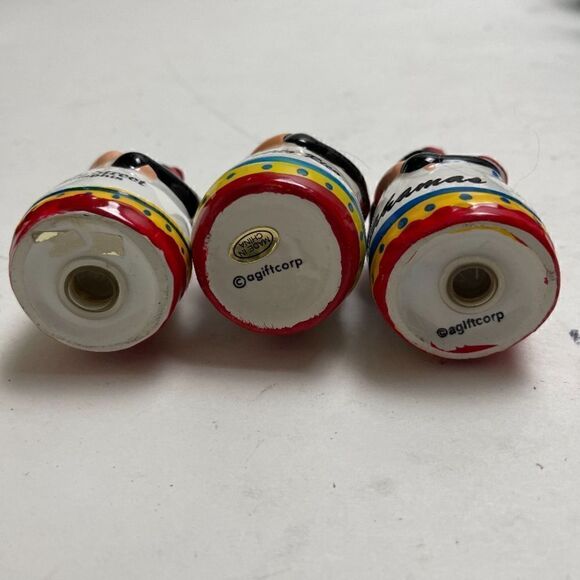 Bahama Mama Lady In The Red Dress 2 Toothpick Holders and One Salt Shaker - Picture 7 of 9